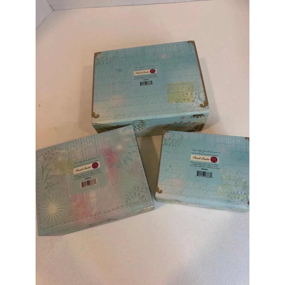 Shabby Chic Storage Boxes, set of 3